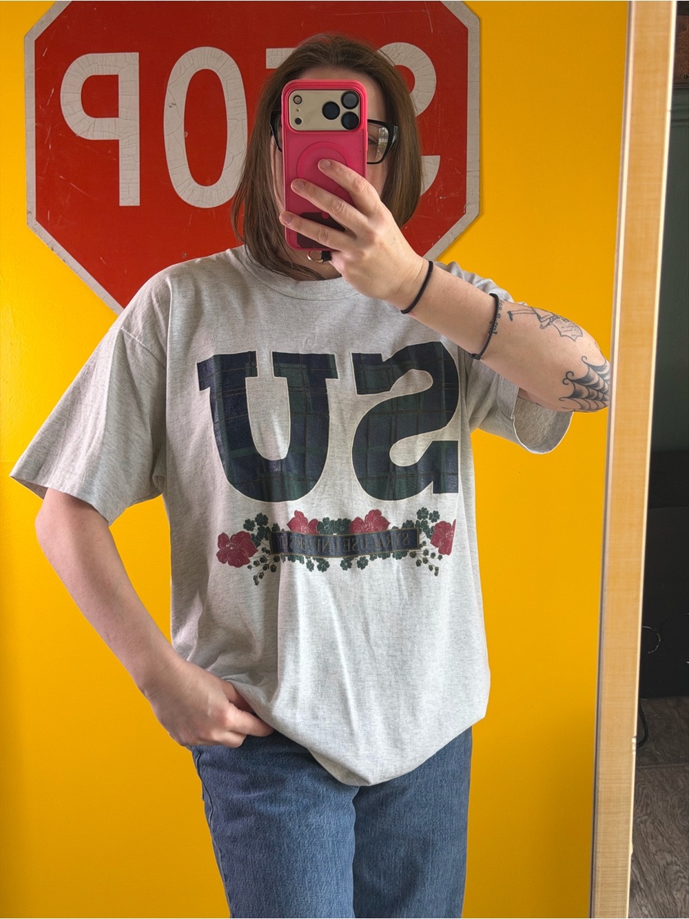 1990s vintage Gray Syracuse University T-Shirt size xl